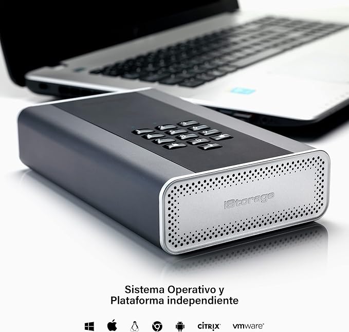 iStorage diskAshur DT2 256-bit 6TB | FIPS Level 3 Certified | Secure encrypted Desktop Hard Drive | Password Protected