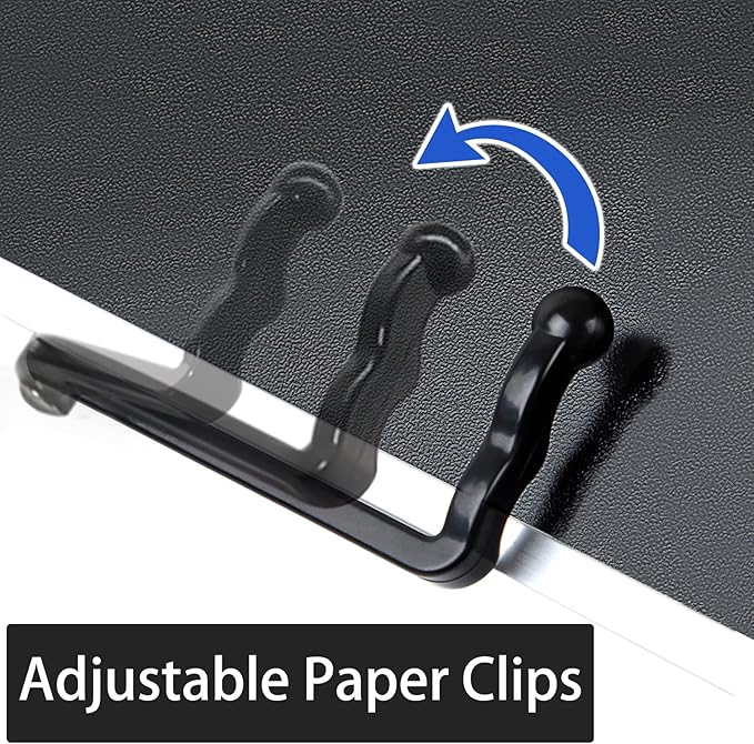 Book Stand Laptop Stand Adjustable Book Holder Tray with Page Paper Clips Ergonomic Multi Heights Angles Adjustable Cooking Bookstands for Textbook Recipe Magazine Laptop Tablet Portable