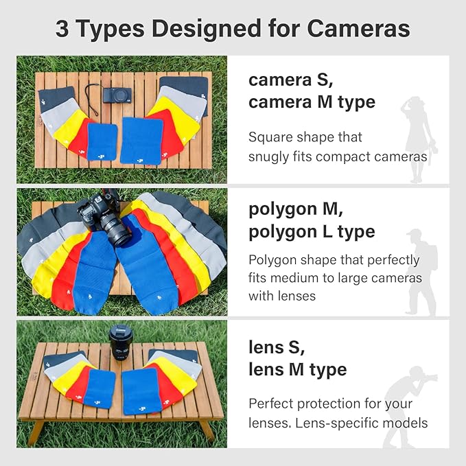 Camera Cover, Square W, Made in Japan, S size, Light Gray