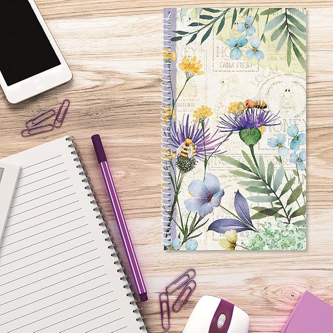 Current Wildflower Sanctuary Password & PIN Keeper Book, 94 Pages, 5” x 8.5” Size Spiral Bound, Soft Cover Internet Organizer for Offline Website, Login, & Username Storage