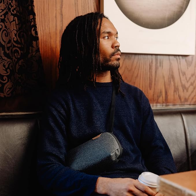 Peak Design Small Tech Pouch, Black, Electronics Organizer for Travel or Everyday Carry, Origami-Style Storage, Cable Pass-Through, Weatherproof Recycled Nylon, Gear Carry Bag for Men and Women