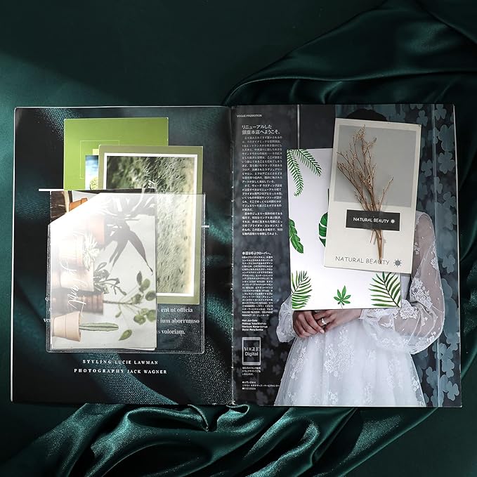 Tinlade 6 Pcs Adhesive Clear Corner Pockets 6 x 6 Inch Sticky Pocket Sleeves Self Adhesive Planner Pockets Adds Extra Storage Space to Notebooks Folders Planner Accessories, Home Office School