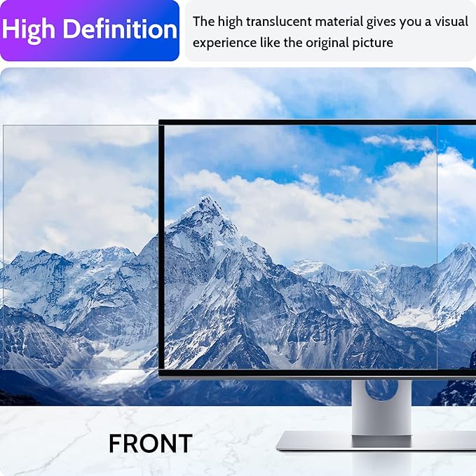 Privacy Screen for Computer Monitor 22 Inch 16:10 Aspect Ratio, Anti Blue Light Glare Removable 22 in Privacy Screen Filter Protective Film, HD 22 Inch Privacy Screen Protector for Monitor