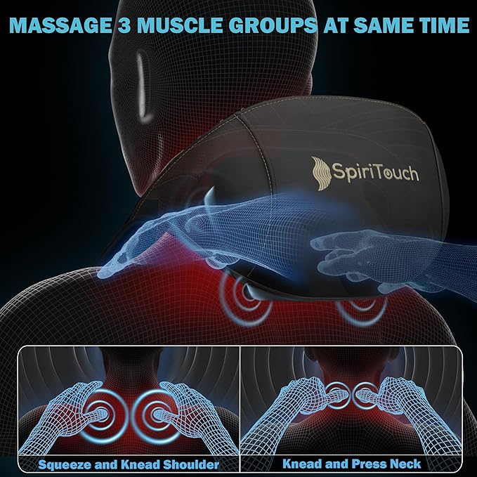 Pro Shiatsu Neck Massager with Heat,4D Heated Neck and Shoulder Massager,Neck Massager for Pain Relief Deep Tissue,Shoulder Massager with Heat, Kneading Massager Machine for Pain Relief
