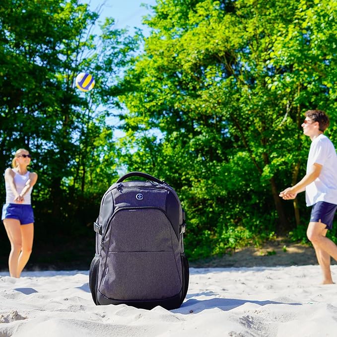 Swissdigital Design Travel Laptop Backpack for Men and Women, 35L Expandable Large College Backpack with USB Charging Port for Fits 17 Inch Notebook, Grey | ANDWIL PRO