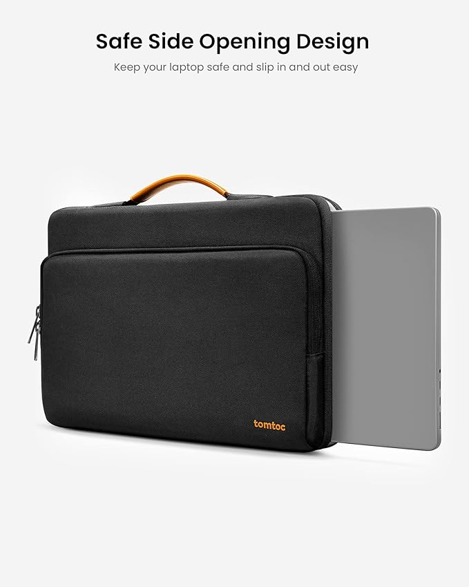 tomtoc 360 Protective Laptop Carrying Case compatible with 14-inch MacBook Pro M4/M3/M2/M1 Pro/Max 2024-2021, 12.9-13 Inch iPad Pro/Air, Water-Resistant MacBook Accessory Bag Sleeve