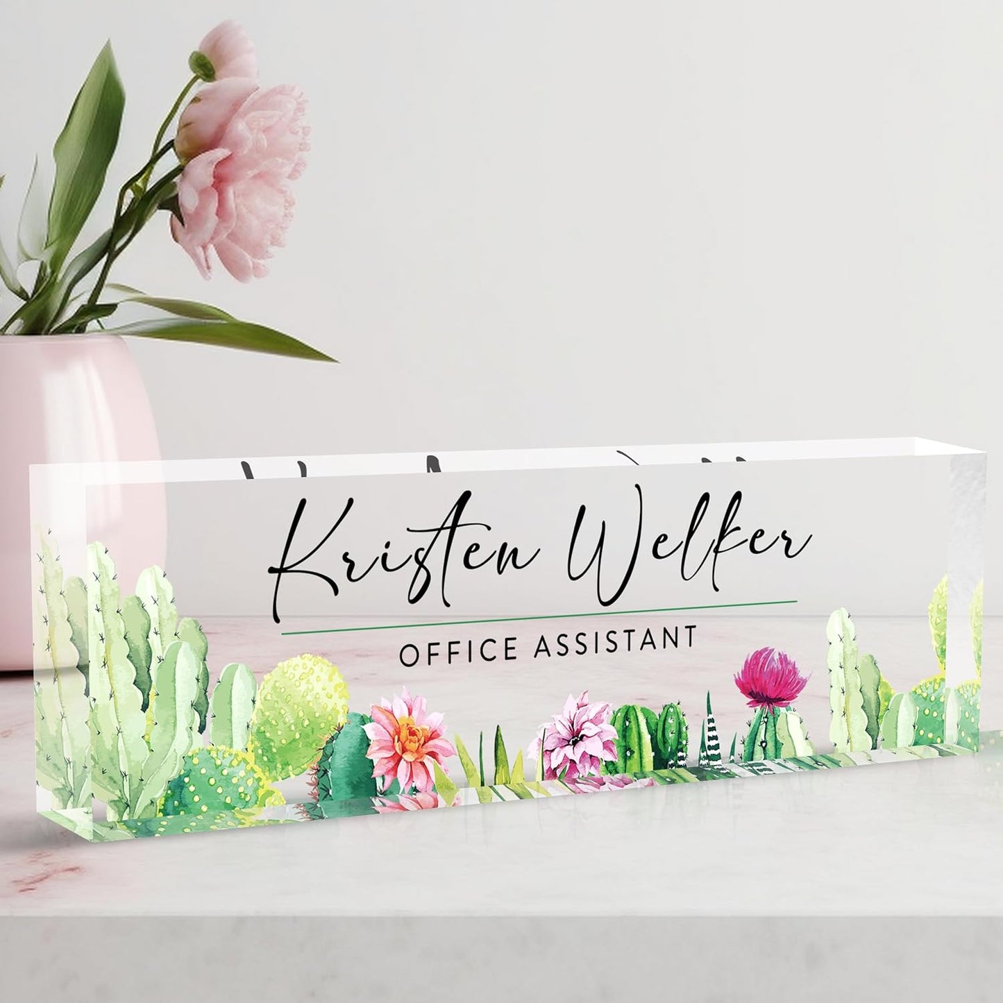 Desk Name Plate Personalized, Custom Name Plate for Desk, Office Desk Decor for Women & Men, Employee Appreciation Gifts The Office Gifts for Boss, Lawyer, Manager, Teacher, Nurse