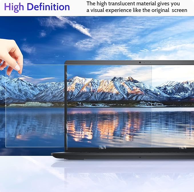13.3 Inch Laptop Privacy Screen for 16:9 Computer Monitor, Anti Glare Blue Light Filter Protector, Removable 13 In Security Shield Compatible with Lenovo Hp Dell Acer Asus Thinkpad Envy Xps