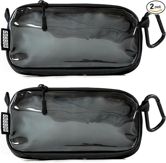 GOBAGS NEO Production Zipper Bags - Electronics & Camera Accessories Bag - Cable organizer, Gear Accessory Pouch, Travel Camera Essentials (Extra Small, Black, 2 pack)