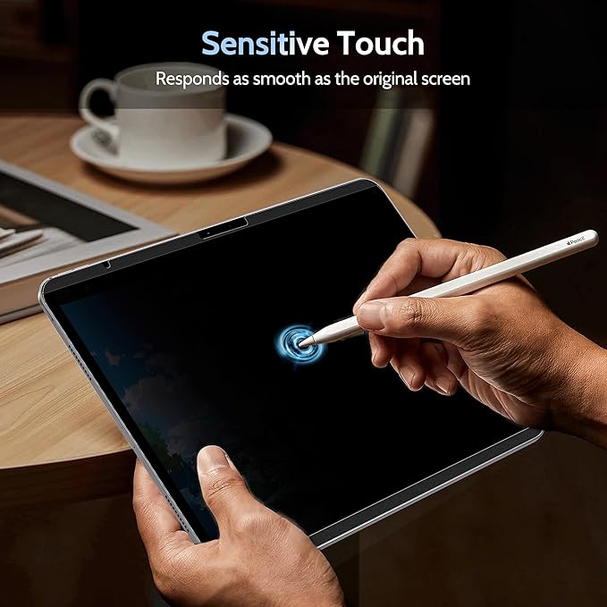 4-Way Magnetic Privacy Screen for iPad Air 13 Inch 2024/2025 (M2/M3, 6th/7th Gen), Removable 360 Spy Private Filter, Anti Blue Light Glare Bubble-Free Easy Install Black Screen Protector