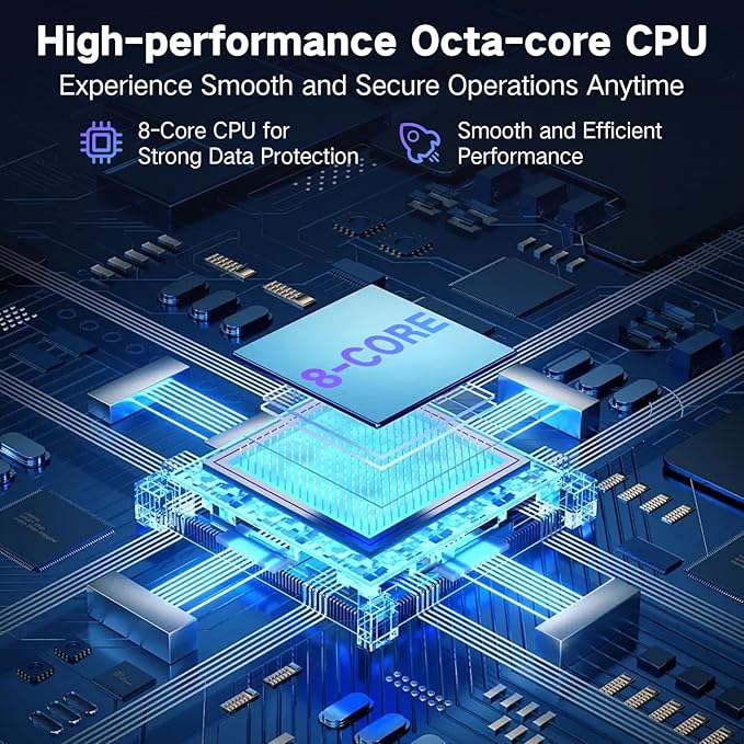 Android Tablet 10 Inch, Android 15 Tablets 2025 for Adults, Octa-Core, 12GB RAM,128GB Storage(2TB Expandable), Large Touch Screen Tablet with 10H Battery Life,WiFi & Bluetooth 5.0,Gray Blue