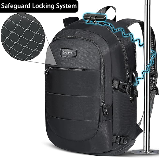 Tzowla 40 Liter Anti Theft with USB Charging Port Laptop Backpack