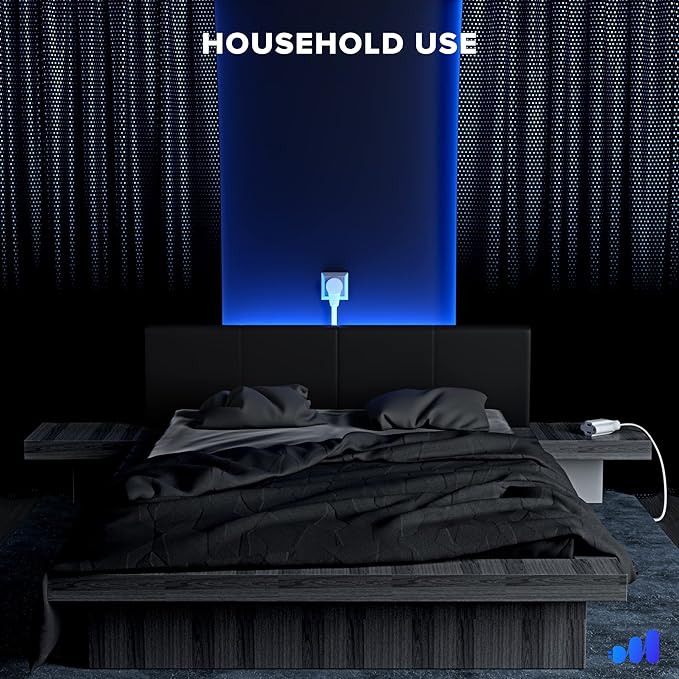 Maximm 360° Rotating Flat Plug Extension Cord 3 feet Under Carpet with Slim Space-Saving Plug Design, Low Profile Cord (White)