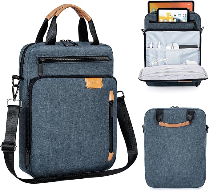 9-11 Inch Tablet Sleeve Bag,Padded Protective Travel Carrying Case for iPad Pro M4 11", iPad Air M2 5/4th 10.9", Air 3th 10.5", iPad 10th 10.9", 9/8/7th 10.2", Samsung Galaxy Tab A9+/A8/A7/S8/S7, Blue