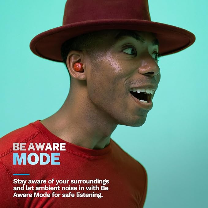 JLab Go Air Pop+ True Wireless Earbuds, in Ear Headphones, Bluetooth Earphones, 35H Playtime Ear Buds, Bluetooth Earbuds with Microphone, USB-C Charging Case, Dual Connect, EQ3 Sound, Rose