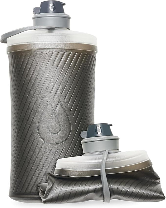 HydraPak Flux - Collapsible Backpacking Water Bottle (750ml, 1L, 1.5L) - BPA Free, Ultra Light, Spill-Proof Twist Cap