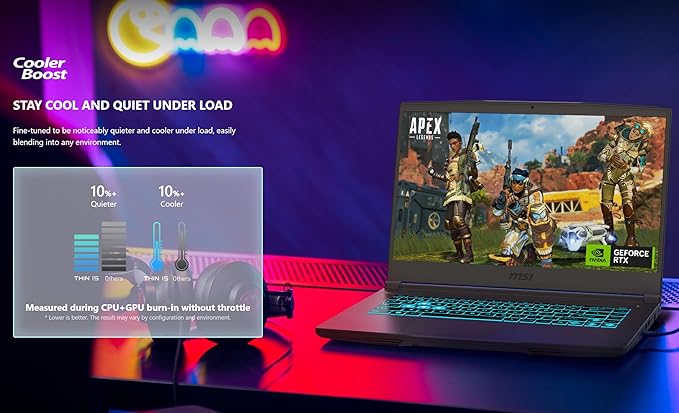 MSI Thin Gaming Laptop, 15.6 inch FHD 144Hz, Intel Core i5-13420H, NVIDIA GeForce RTX 4060, Windows 11 Home, Gray (2025), w/Mouse pad (64GB RAM | 4TB PCIe SSD)