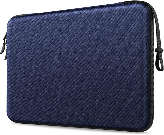 FINPAC 15.6-inch Hard Laptop Sleeve Case Compatible with 15.6 Inch Acer Aspire, Shockproof Computer Carrying Case for HP Dell Razer Samsung Laptop Chromebook, Navy