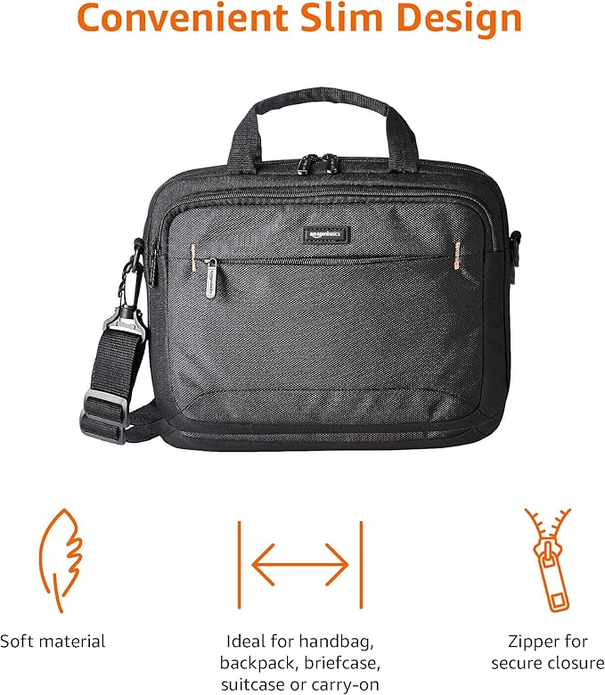 Amazon Basics Laptop Carrying Case Shoulder Strap, 10-pack, 11.6 inch, Black