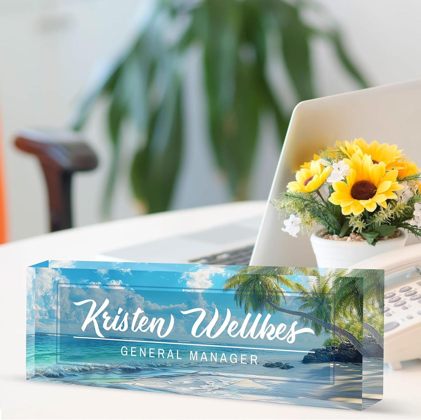 Custom Name Plate Personalized, Acrylic Desk Plate, Office Decor for Women and Men, Employee Appreciation Gifts for Boss, Manager, Teacher, Nurse