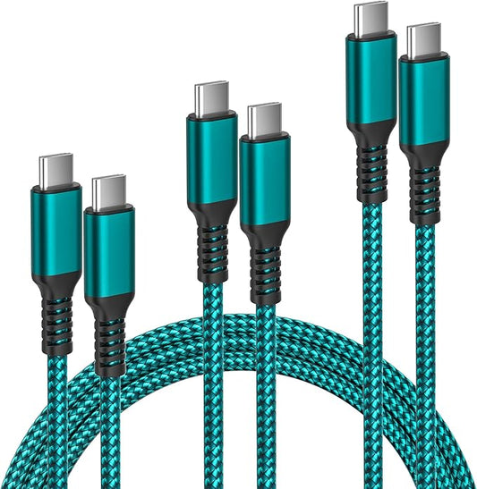 Elebase iPhone Air Charging Cord 3.3/6.6/10FT 3Pack,USB C to Type C,100W Fast Charger USBC Car Carplay Cable for Apple 17 16 16e 15 Pro Max,AirPods 3,iPad Air 4 5,Mini 6,Samsung Galaxy Tab S10 S25