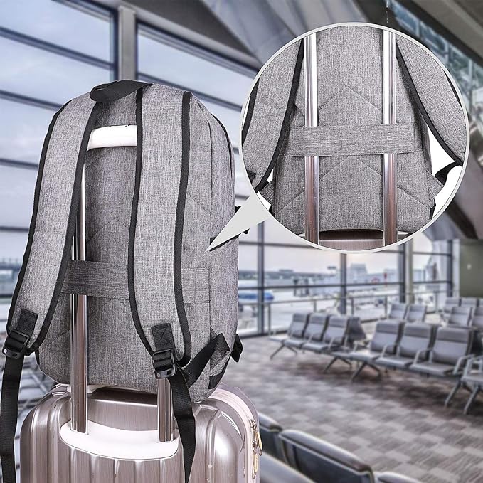 Travel Laptop Backpack Water Resistant Anti-Theft Bag with USB Charging Port and Lock 17.3 Inch Computer Business Backpacks for Women Men Gift,Bookbag Casual Hiking Daypack