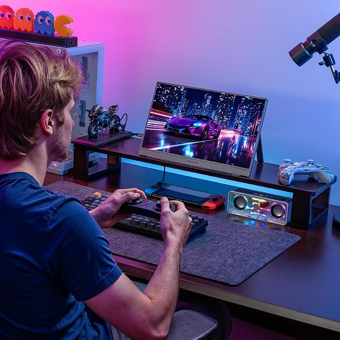 ARZOPA 16.1'' 180Hz 2.5K Portable Monitor, 2560x1440 QHD 107% sRGB Kickstand Portable Gaming Monitor with HDR, Ultra Slim, Eye Care, External Second Screen for Laptop, PC, PS5, Mac, Xbox-Z3FC