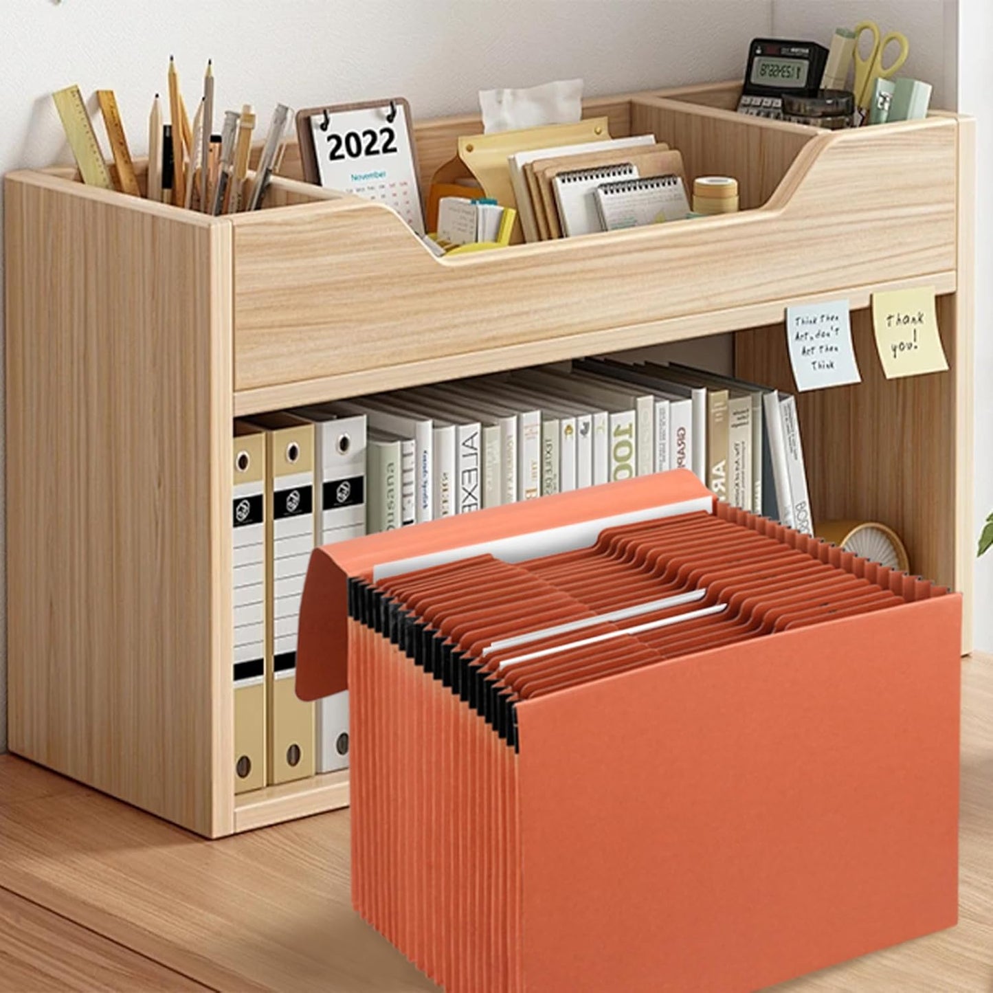 3 Packs Heavy Duty Expanding File Folder Organizer,21 Pockets Accordion File Organizer,A-Z,1/3 Cut Tabs,Letter Size,17.5Inch Expansion