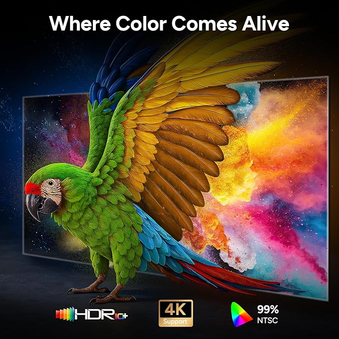 Projector with WiFi and Bluetooth,Outdoor Movie Projector 4K Support,Auto Focus & Voice Control,Built-in 10,000+ Apps Native 1080P Portable Smart Home Proyector