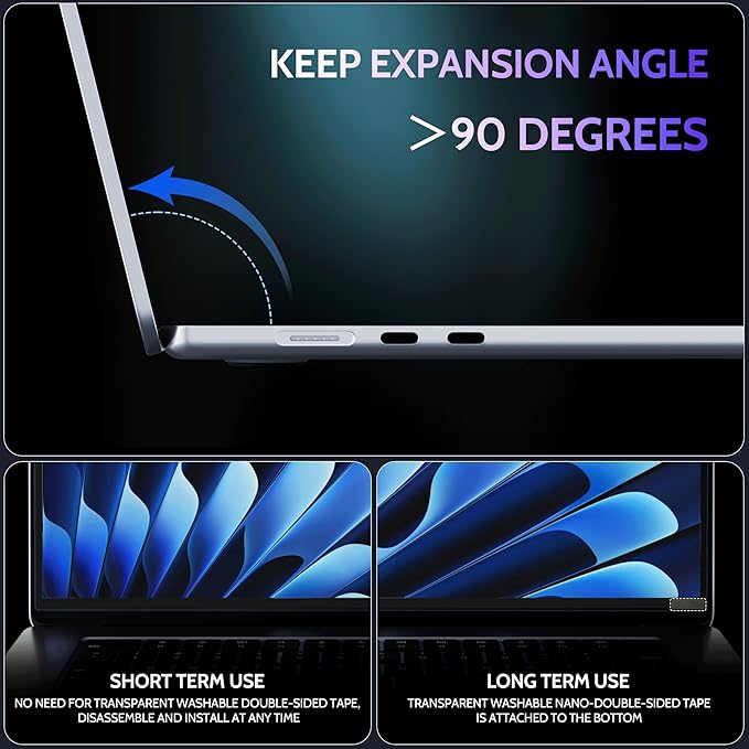 Magnetic Anti Blue Light Screen Protector for MacBook Air 13.6/13 Inch (2022-2025, M2, M3, M4), Removable Glare Filter for 13" Mac Laptop Computer
