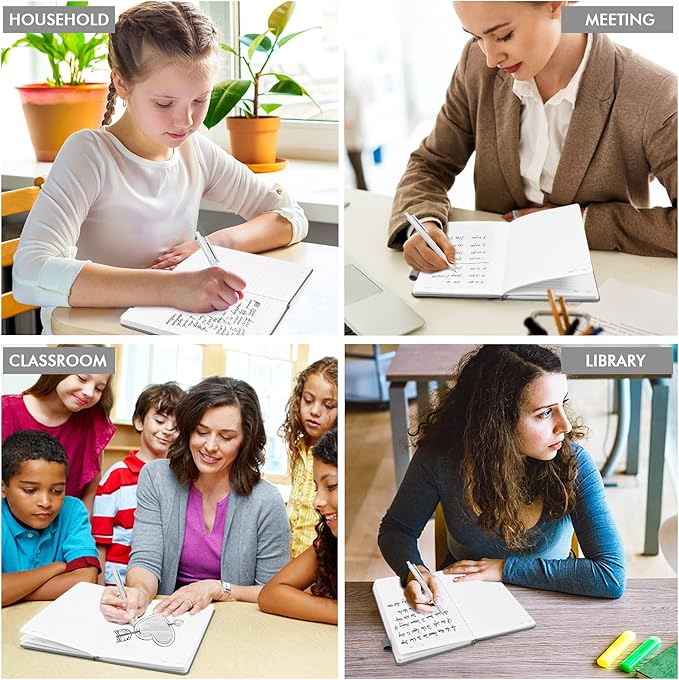 feela 24 Pack Journal Notebook for Work, Business Notebook Bulk Hardcover Lined Writing Journal with Pen Holder for Men Women Note Taking, with 24 Black Pens, 120 GSM, 5.1”x8.3”, A5, Gray