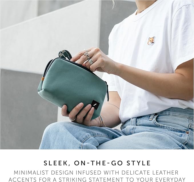 Native Union Stow Lite Organizer W.F.A Tech Organizer – Minimalist Travel Pouch Made of Recycled Materials for Everyday Accessory Storage & Protection – Stores Cables, Chargers & More (Slate Green)