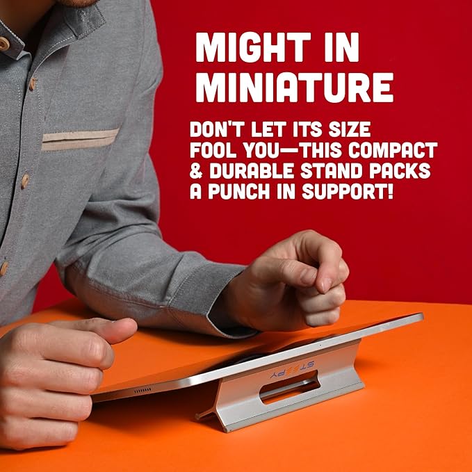 Steepy Portable Laptop Riser - 3 Height Adjustable Stand for Desk