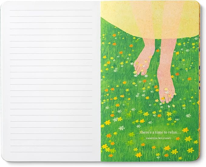 Compendium Softcover Journal - Sometimes the most important thing in a whole day is the rest we take between two deep breaths... – A Write Now Journal with 128 Lined Pages, 5”W x 8”H
