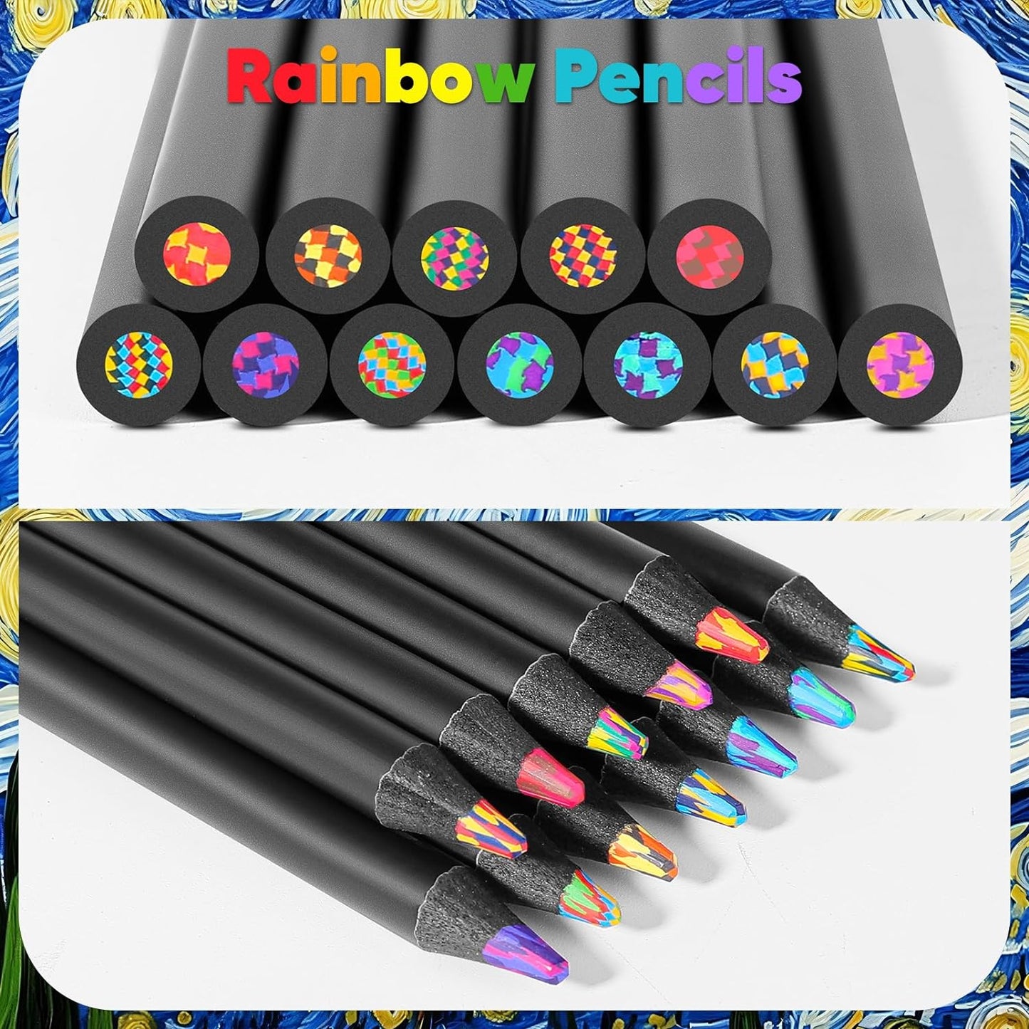 School Supplies for Teachers, 12 Color Rainbow Pencils Colored Pencils for Kid, Drawing School Supplies Fun Art Teen Girl Gifts Trendy Stuff, Art Supplies Stocking Stuffers for Kids