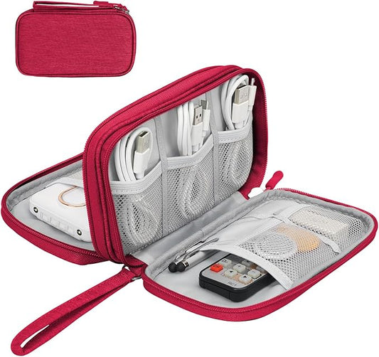 Skycase Electronic Organizer Travel Case - Waterproof Travel Cord Pouches for Organization, Cable Organizer, All-in-One Double Layers Storage Bag for Accessories, Charger, Cable