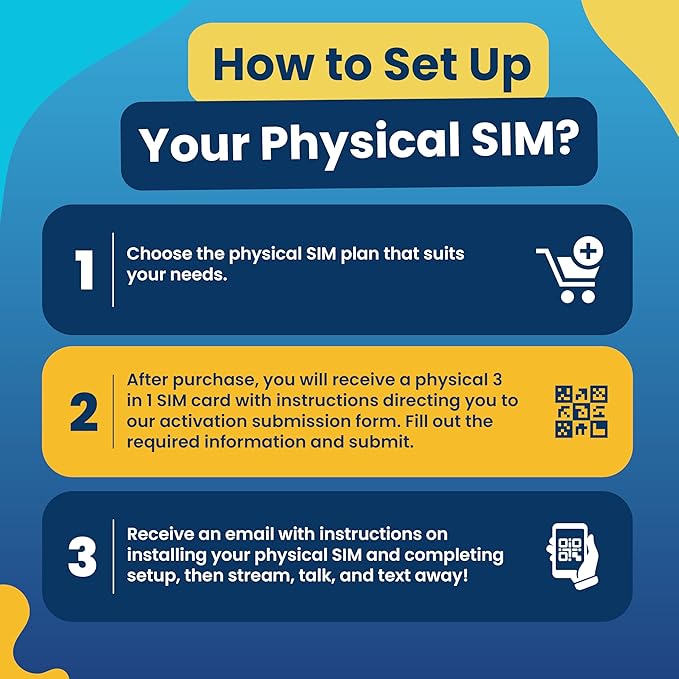 H2O Wireless 90-Day USA Physical Prepaid SIM Card with 3GB High-Speed 4G LTE/5G Data & 2GB Mobile Hotspot, Unlimited Data, Talk & Text to 70+ Countries, Triple-Cut US SIM Card for Cell Phones