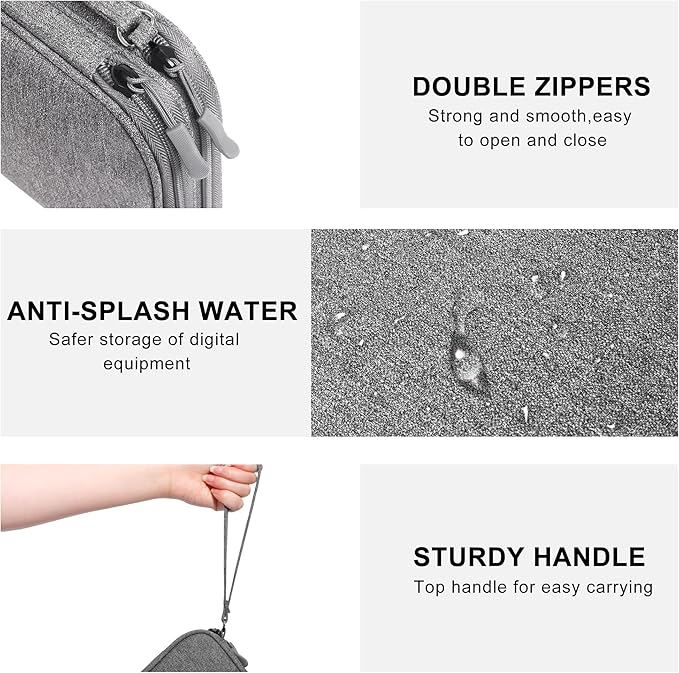 CILLA Electronics Organizer Travel, Travel Cord Organizer Case, Compact Electronics Accessories Bag for Cable, Cord, Charger, Phone