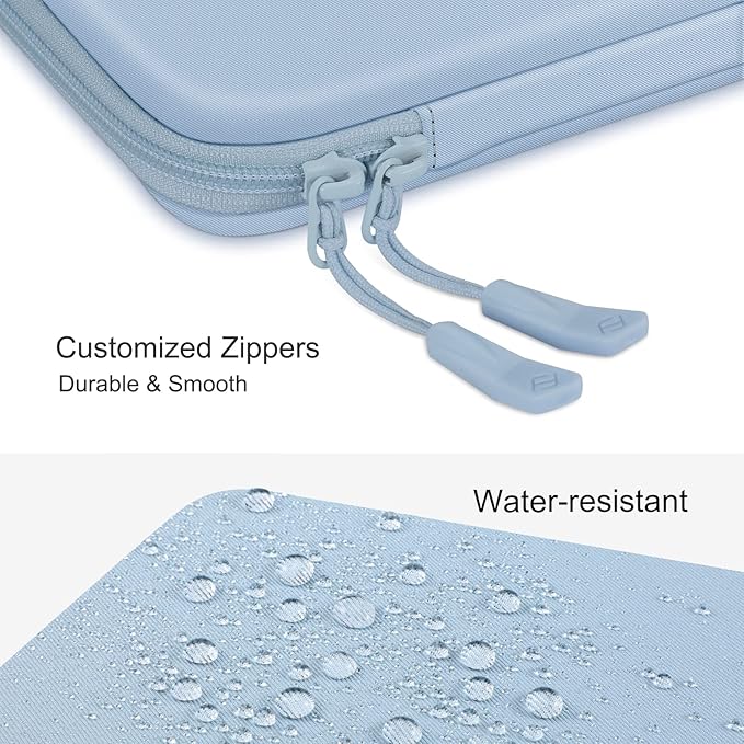 FINPAC Hard Laptop Sleeve Case for 13 inch MacBook Air M4 2025 M3 2024, 14 inch MacBook Pro M4/M3/M2/M1 A2918 A2992 A2779 A2442, 13'' Waterproof Case for Dell, Surface Laptop, HP, Acer, Ice Blue