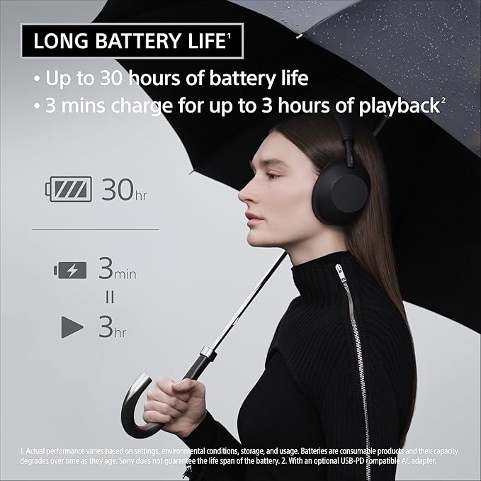 Sony WH-1000XM6 The Best Noise Canceling Wireless Headphones, HD NC Processor QN3, 12 Microphones, Adaptive NC Optimizer, Mastered by Engineers, Studio-Quality, 30-Hour Battery, Platinum Silver