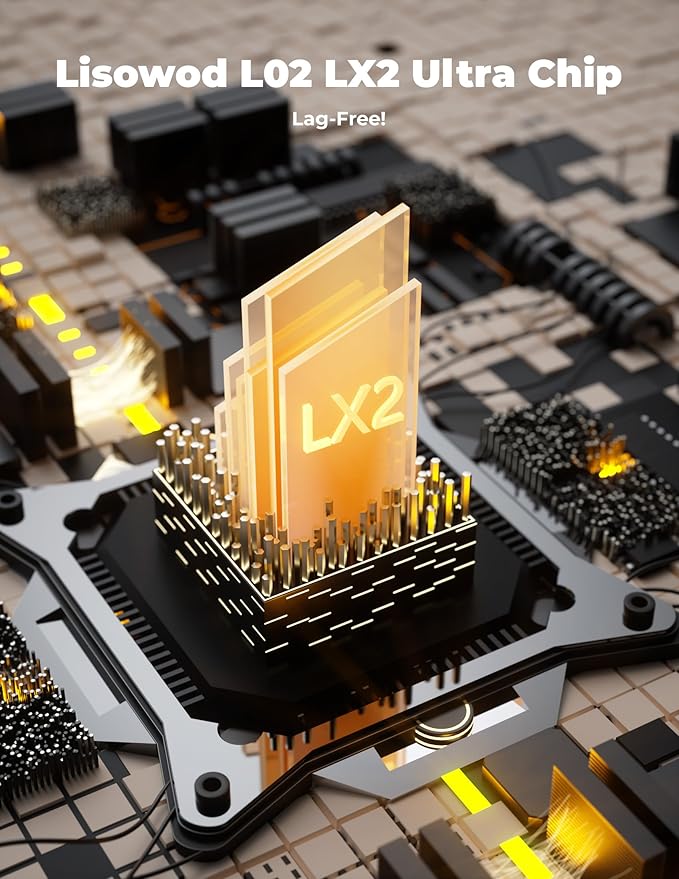 Projector with WiFi and Bluetooth [for Netflix & 600+ Native Apps & 800 ANSI] Outdoor-Projector: Electric Focus & 4P Keystone, Lisowod L02 1080P Portable-Mini-Movie-Projector with Whale TV