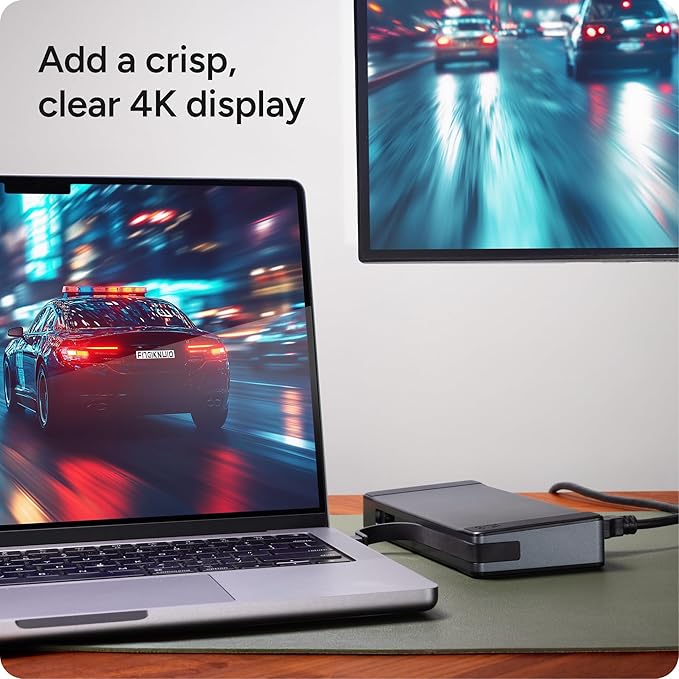 ZAGG 9-Port Hub – 2 USB-C, 2 HDMI (4K 60Hz), 1 USB-A (10Gbps), Ethernet, Audio Jack, SD & MicroSD Card Readers - Multi-Device Connectivity for iPadOS, ChromeOS, Android, Windows