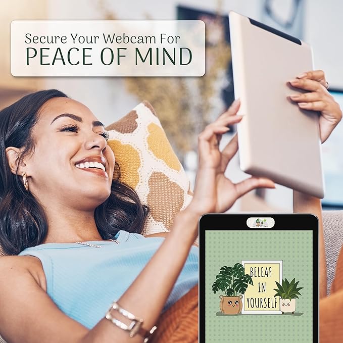 MESMOS Laptop Camera Cover Slide Cute, Laptop Accessories, Computer Camera Webcam Cover Slide, Web Cam Privacy Cam Blocker. Fits MacBook Pro & Air, iPad iMac (Large)