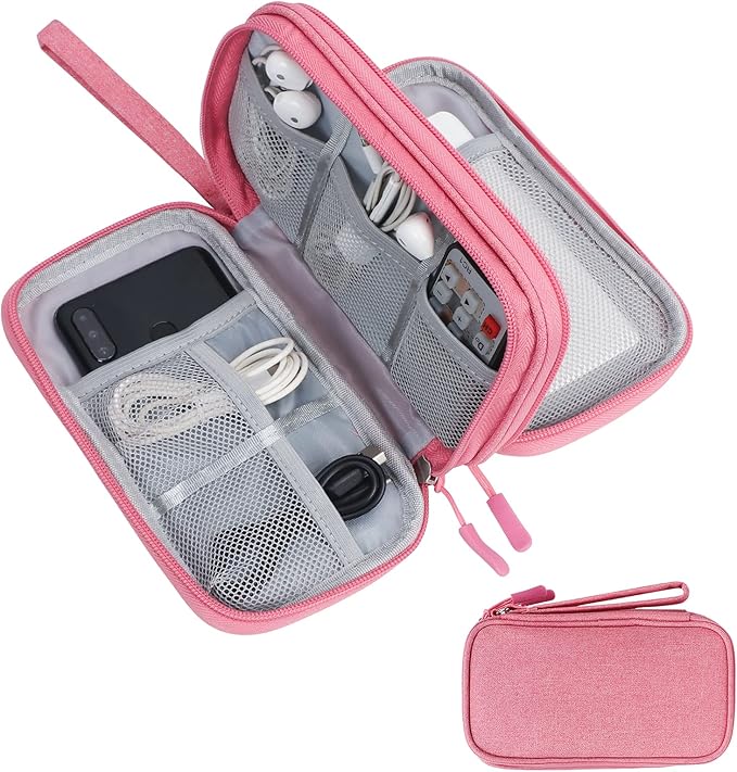 Skycase Pink Pencil Pouches - Double Layers Big Capacity Pencil Case Pouch, Waterproof Pen Bag Wide Opening, All-in-One Double Layers Pink Pouch Pencil Cases for Girls, Women Adults