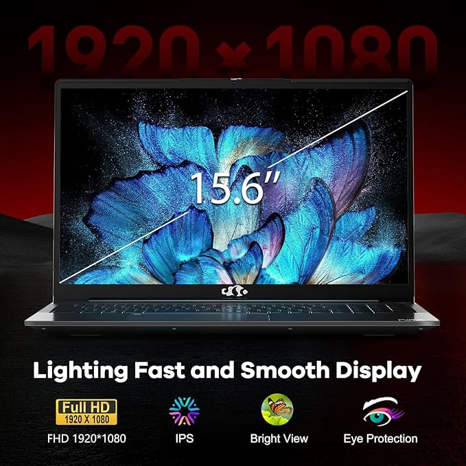 15.6 Business-gaming-Laptop, 6-Cores AMD Ryzen 5 6600H 660M 6nm GPU, 32GB DDR5 1TB SSD(Beat i7-1165G7 up to 4.5GHz)100W Type-C FHD IPS Laptop-Computer with Fingerprint Backlit Keyboard WiFi5 Win11