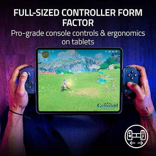 Kishi V3 Pro XL Gaming Controller for iPad & Android Tablets up to 13": Full Sized TMR Thumbsticks - Dual Back Buttons - Wired & Remote Play for PC - HD Haptics - 6 Free Months of Apple Arcade