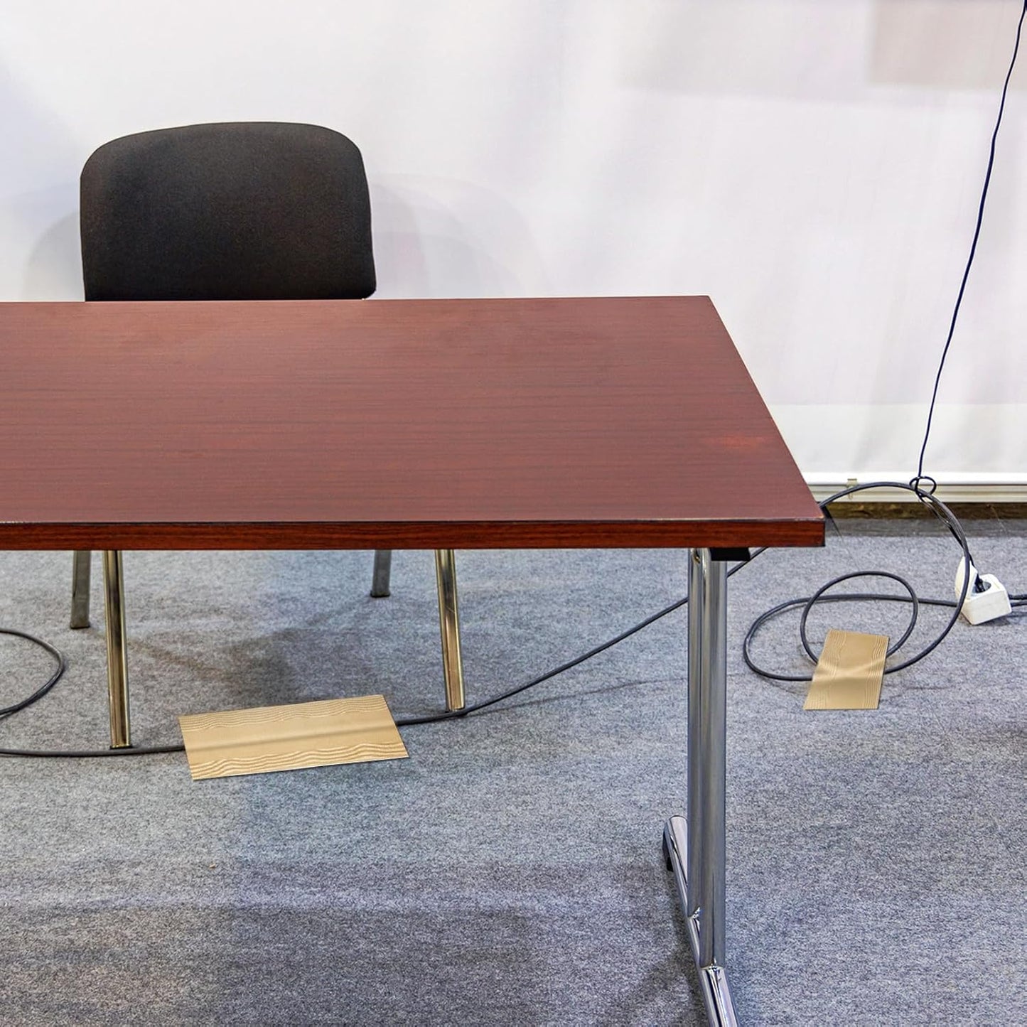 WILLBOND Carpet Cord Cover Cable Grip Floor Cover Cable Protector Management Only for Commercial Office Carpet(Khaki,19.69 ft)