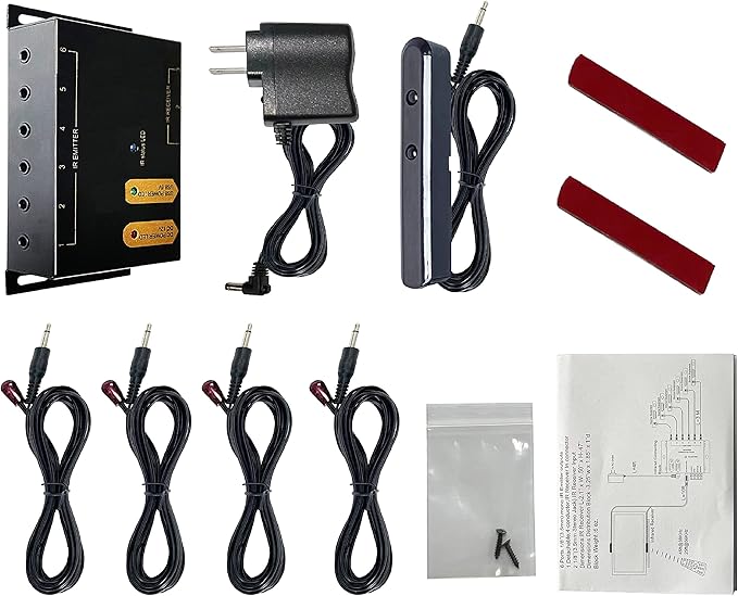 IR Repeater Kit, ir Repeater System，IR Remote Control Extender .Supports up to 100 feet， Dual Sensors Receiver