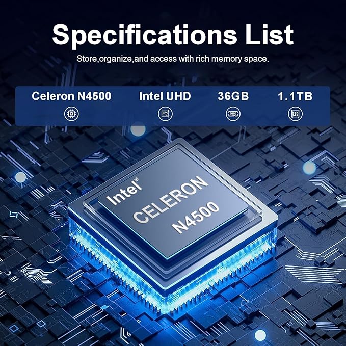 Lenovo Laptop for Business and Student | Intel Core |15.6 Anti-Glare Screen | 1 Year Office 365 | 36GB RAM | 1TB SSD + 128GB eMMC | 1TB Cloud Storage | 11HR Battery | Windows 11 | WOWPC USB