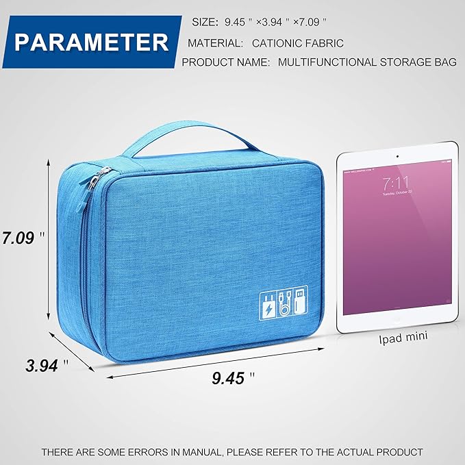 VOCUS Electronics Organizer Travel Cable Organizer Bag for Electronics Accessories, Portable Tech Carring Large Storage Case for Charger, Cord, Power Bank, Hardware